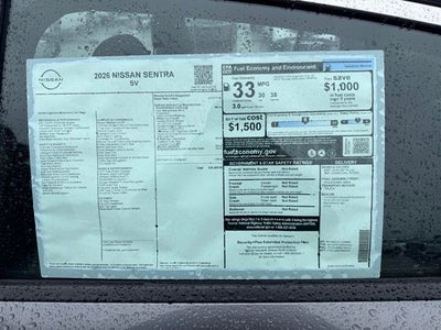 2026 Nissan Sentra SV CONVENIENCE, FLOOR MAT PACKAGE