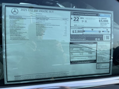 2025 Mercedes-Benz GLE GLE 350 4MATIC® SUV
