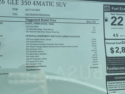 2026 Mercedes-Benz GLE GLE 350 4MATIC® SUV