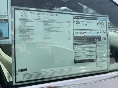 2026 Mercedes-Benz GLE GLE 350 4MATIC® SUV