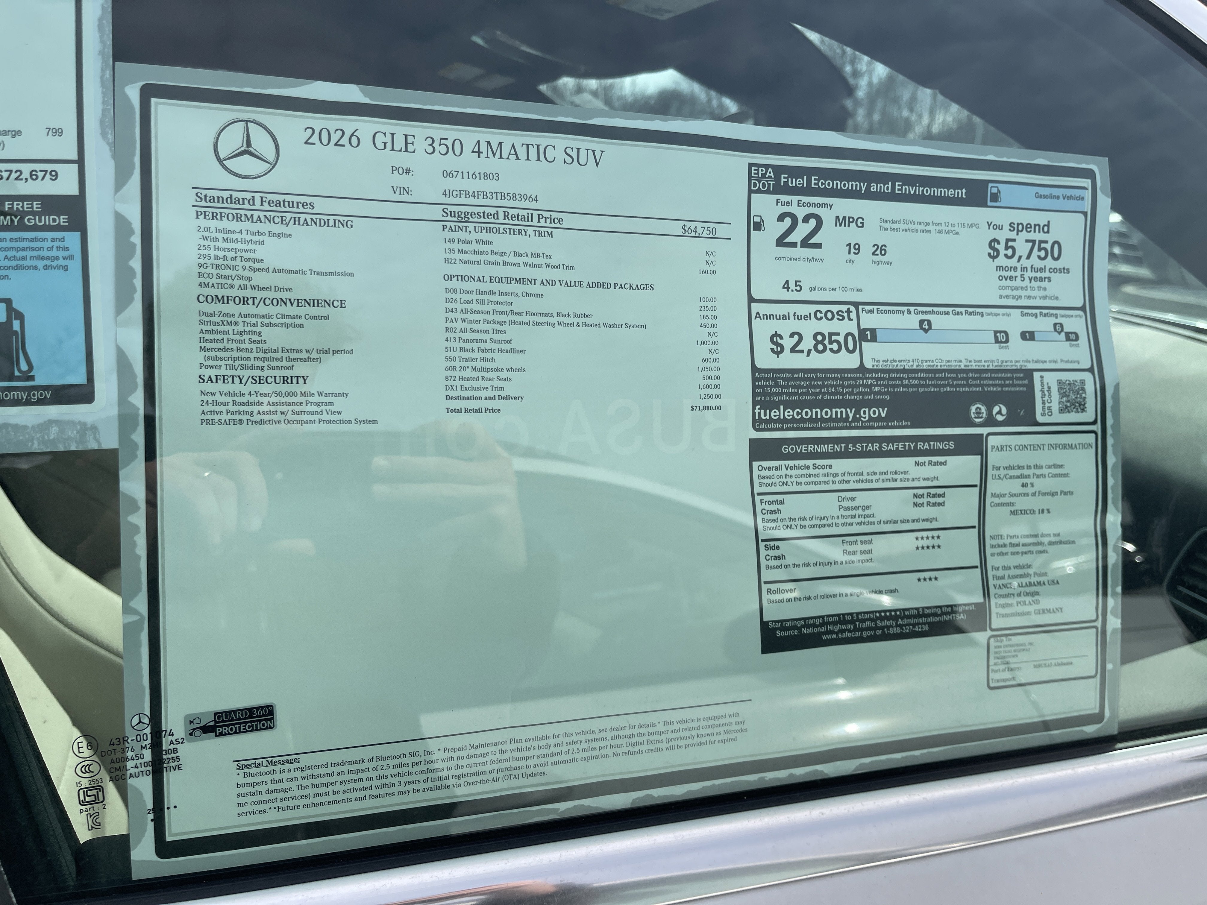 2026 Mercedes-Benz GLE GLE 350 4MATIC® SUV