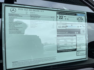 2026 Mercedes-Benz GLE GLE 350 4MATIC® SUV MANUFAKTUR Edition