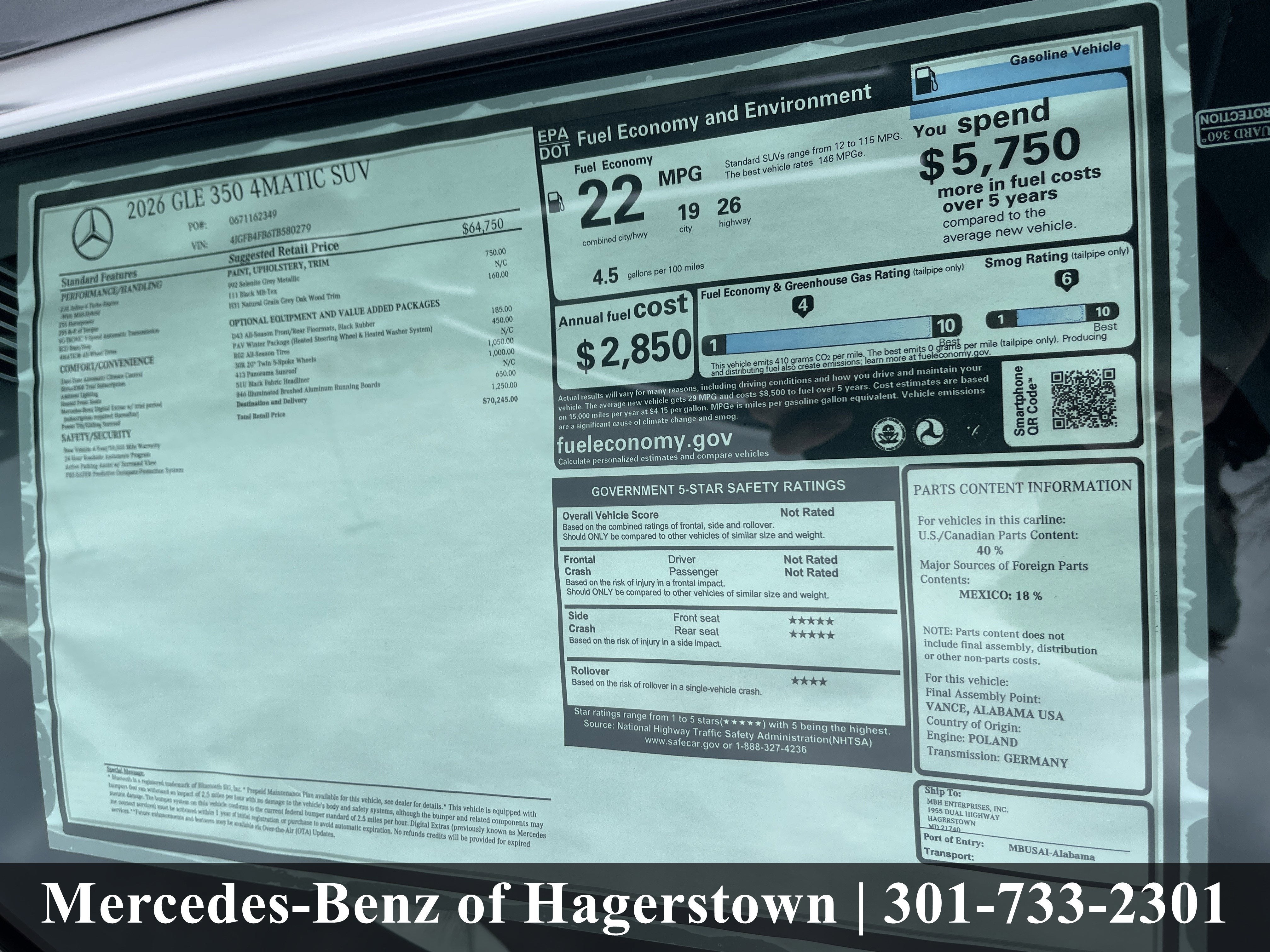 2026 Mercedes-Benz GLE GLE 350 4MATIC® SUV