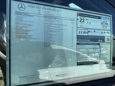 2026 Mercedes-Benz GLE GLE 350 4MATIC® SUV