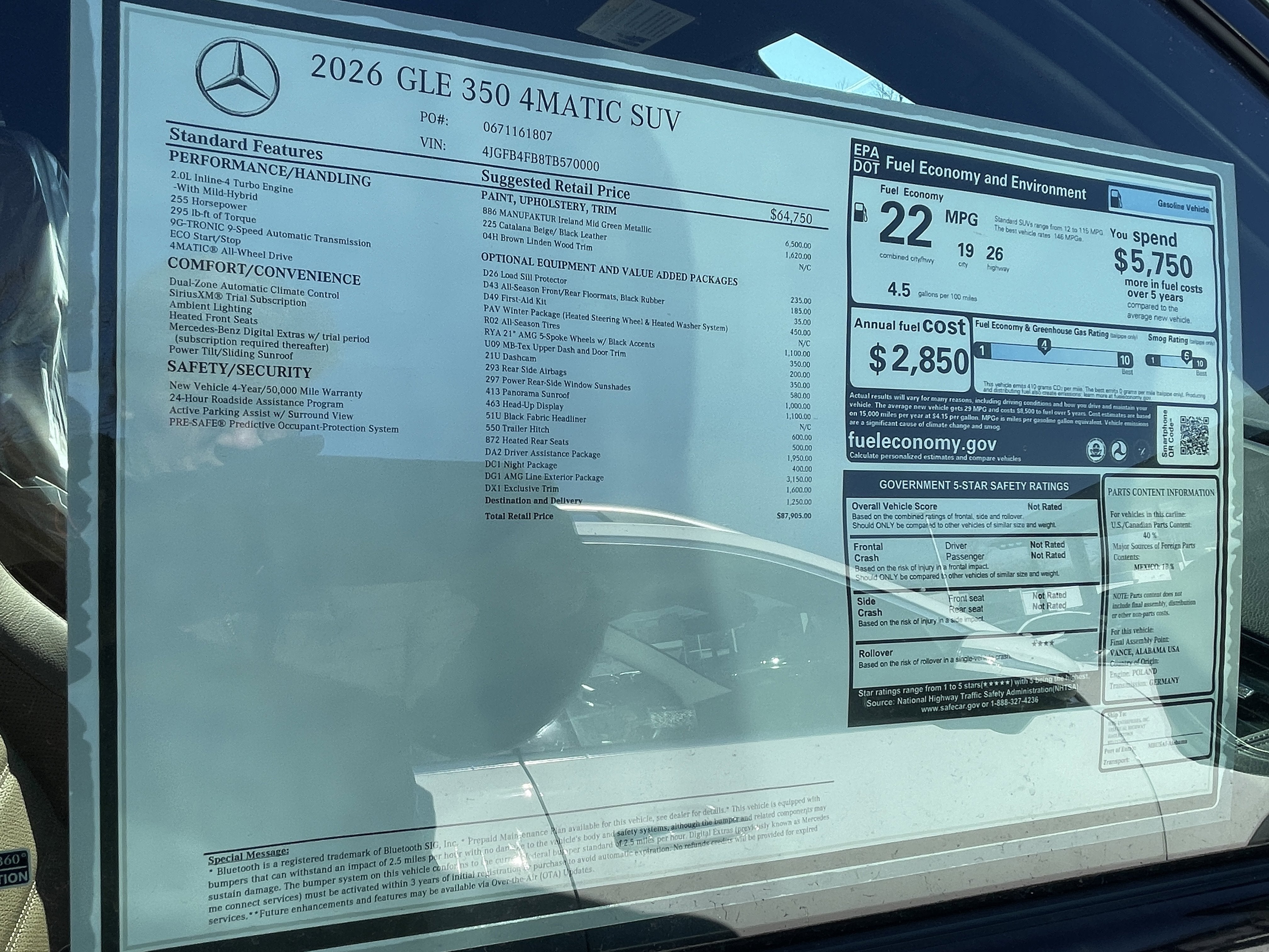 2026 Mercedes-Benz GLE GLE 350 4MATIC® SUV