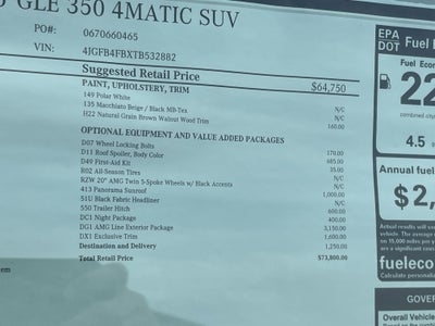 2026 Mercedes-Benz GLE GLE 350 4MATIC® SUV