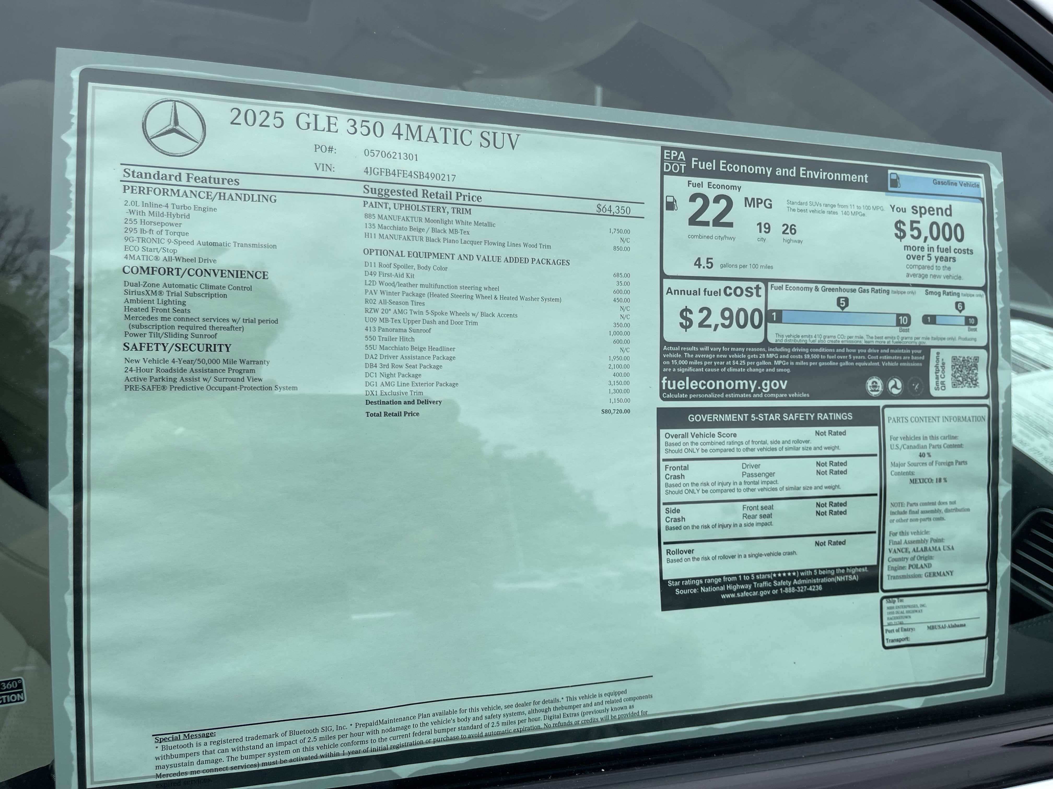 2025 Mercedes-Benz GLE GLE 350 4MATIC® SUV