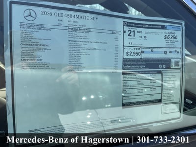 2026 Mercedes-Benz GLE GLE 450 4MATIC® SUV
