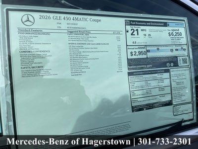 2026 Mercedes-Benz GLE GLE 450 4MATIC® Coupe
