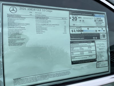2026 Mercedes-Benz GLE AMG® GLE 53 4MATIC®+ Coupe