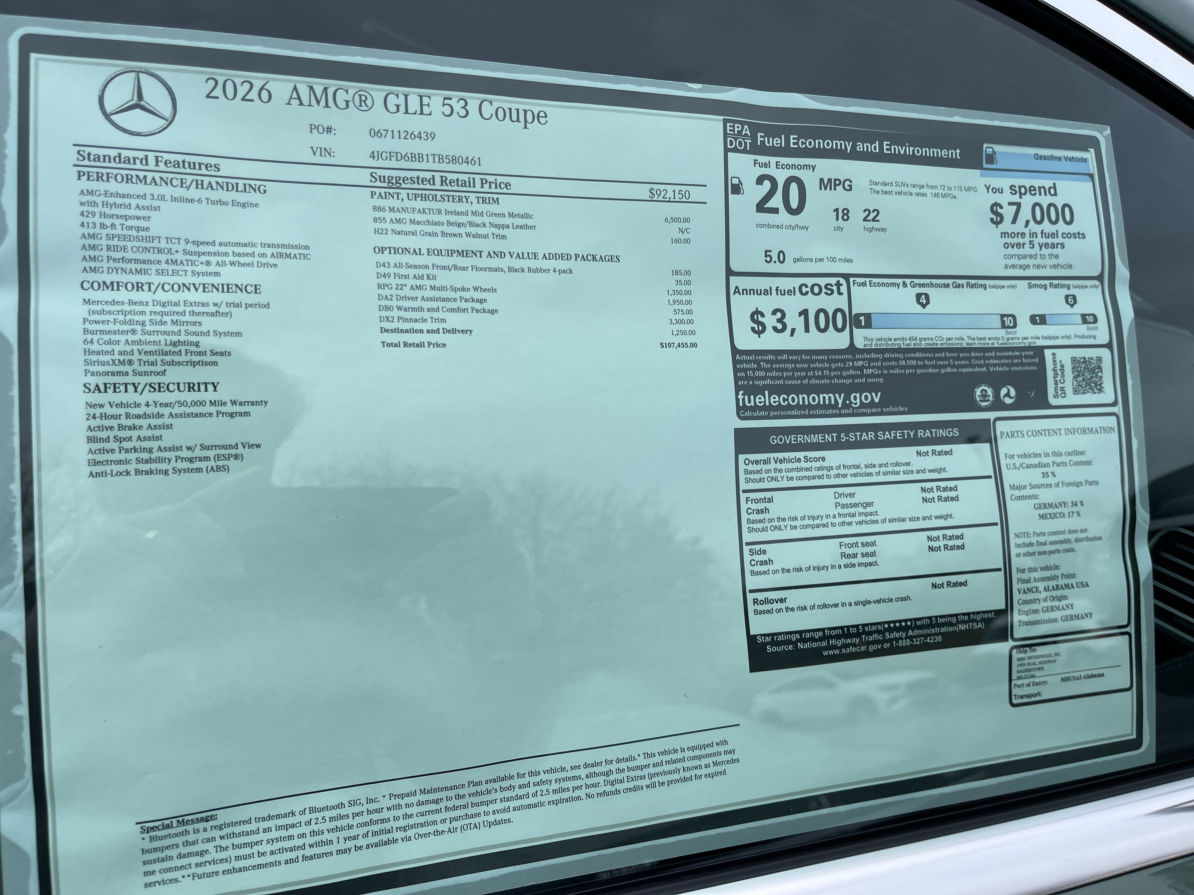 2026 Mercedes-Benz GLE AMG® GLE 53 4MATIC®+ Coupe