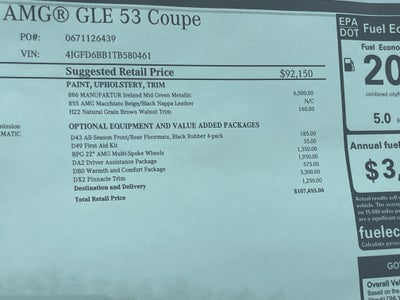 2026 Mercedes-Benz GLE AMG® GLE 53 4MATIC®+ Coupe