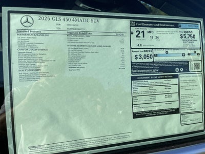 2025 Mercedes-Benz GLS GLS 450 4MATIC® SUV