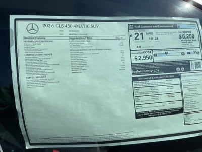 2026 Mercedes-Benz GLS GLS 450 4MATIC® SUV