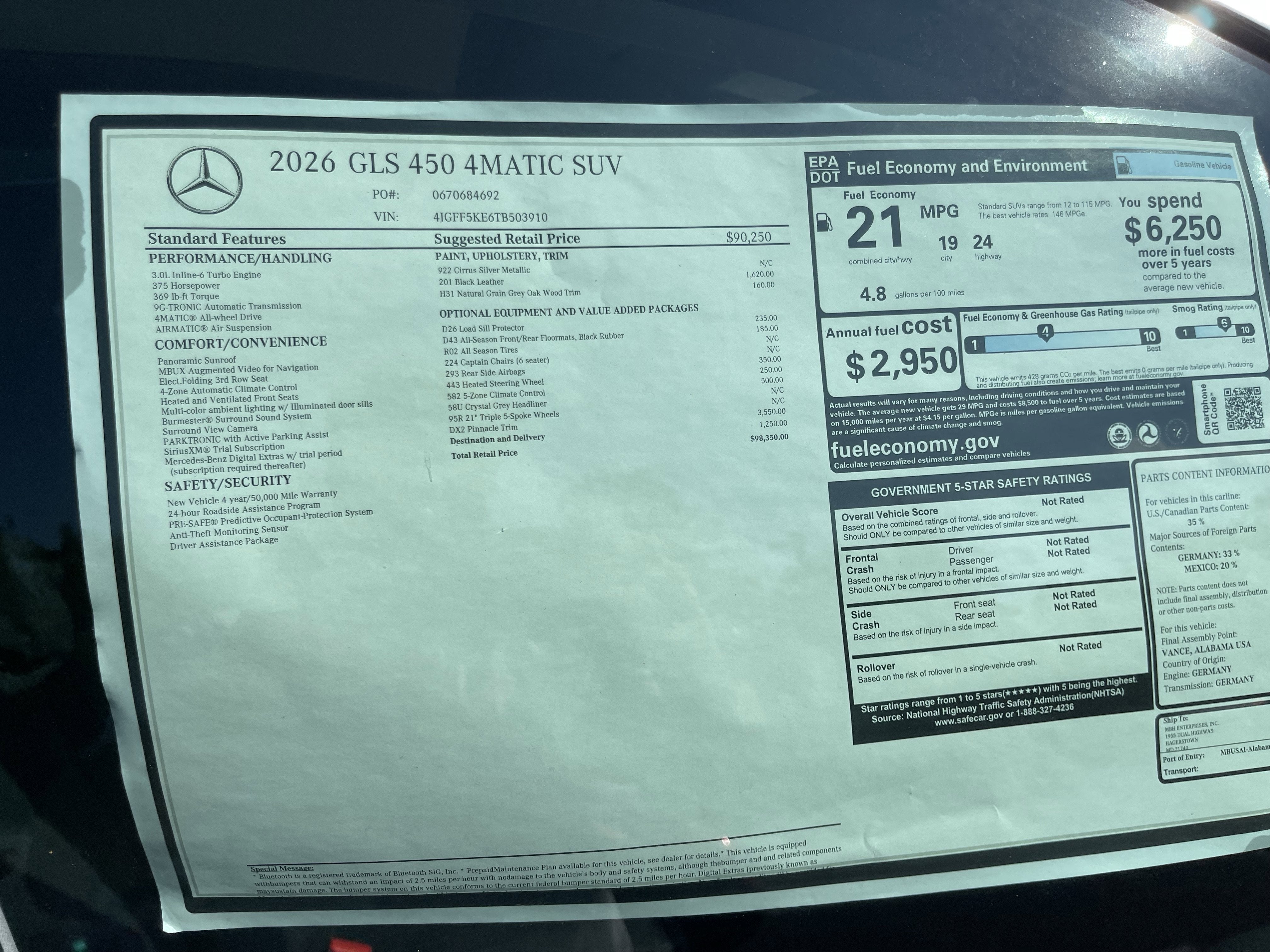 2026 Mercedes-Benz GLS GLS 450 4MATIC® SUV