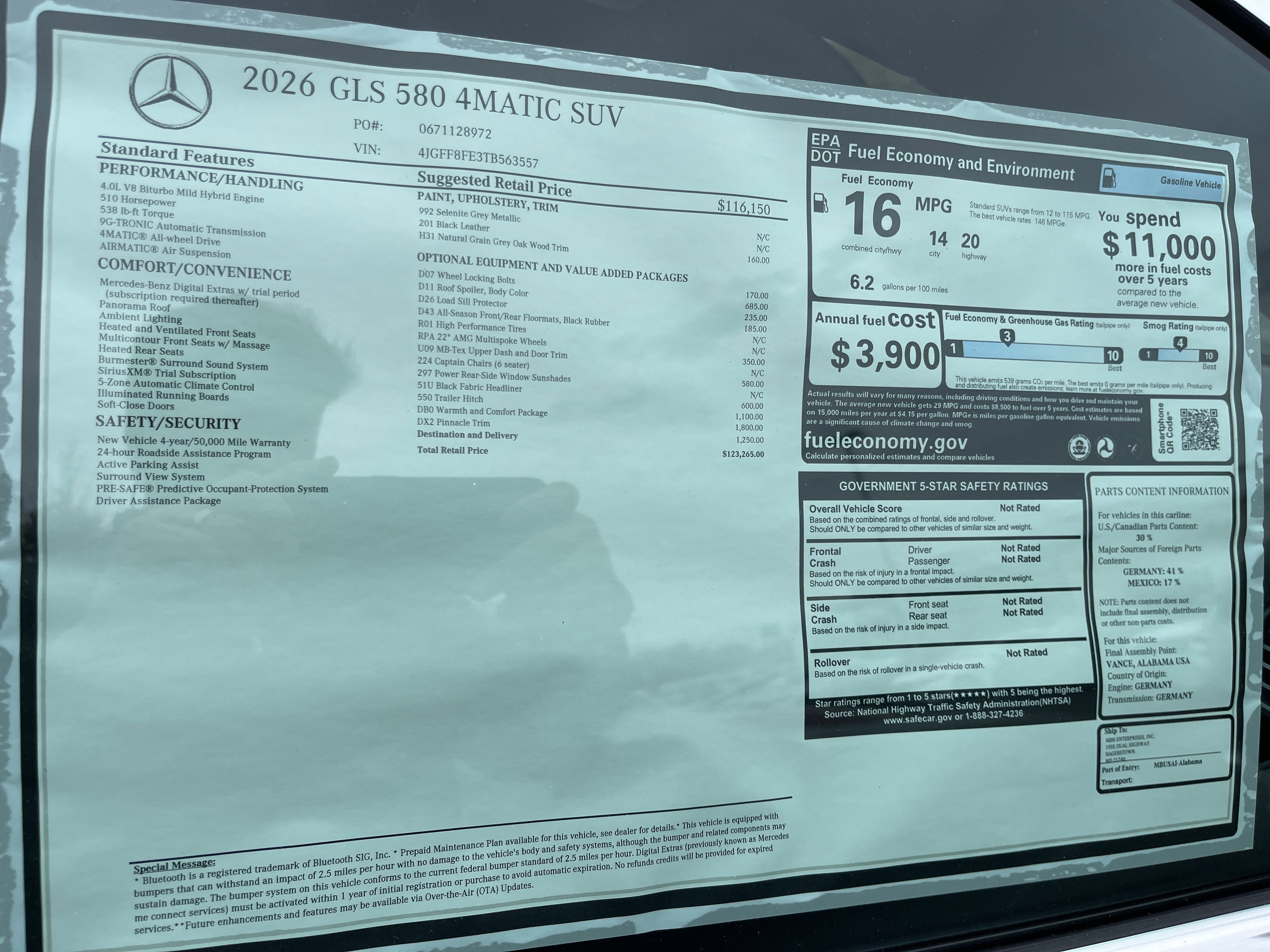 2026 Mercedes-Benz GLS GLS 580 4MATIC® SUV