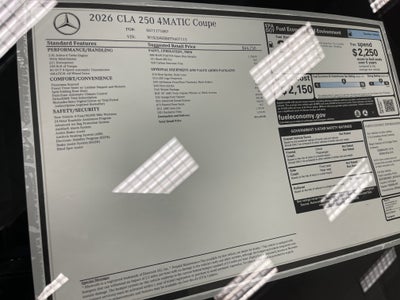 2026 Mercedes-Benz CLA CLA 250 4MATIC® Coupe