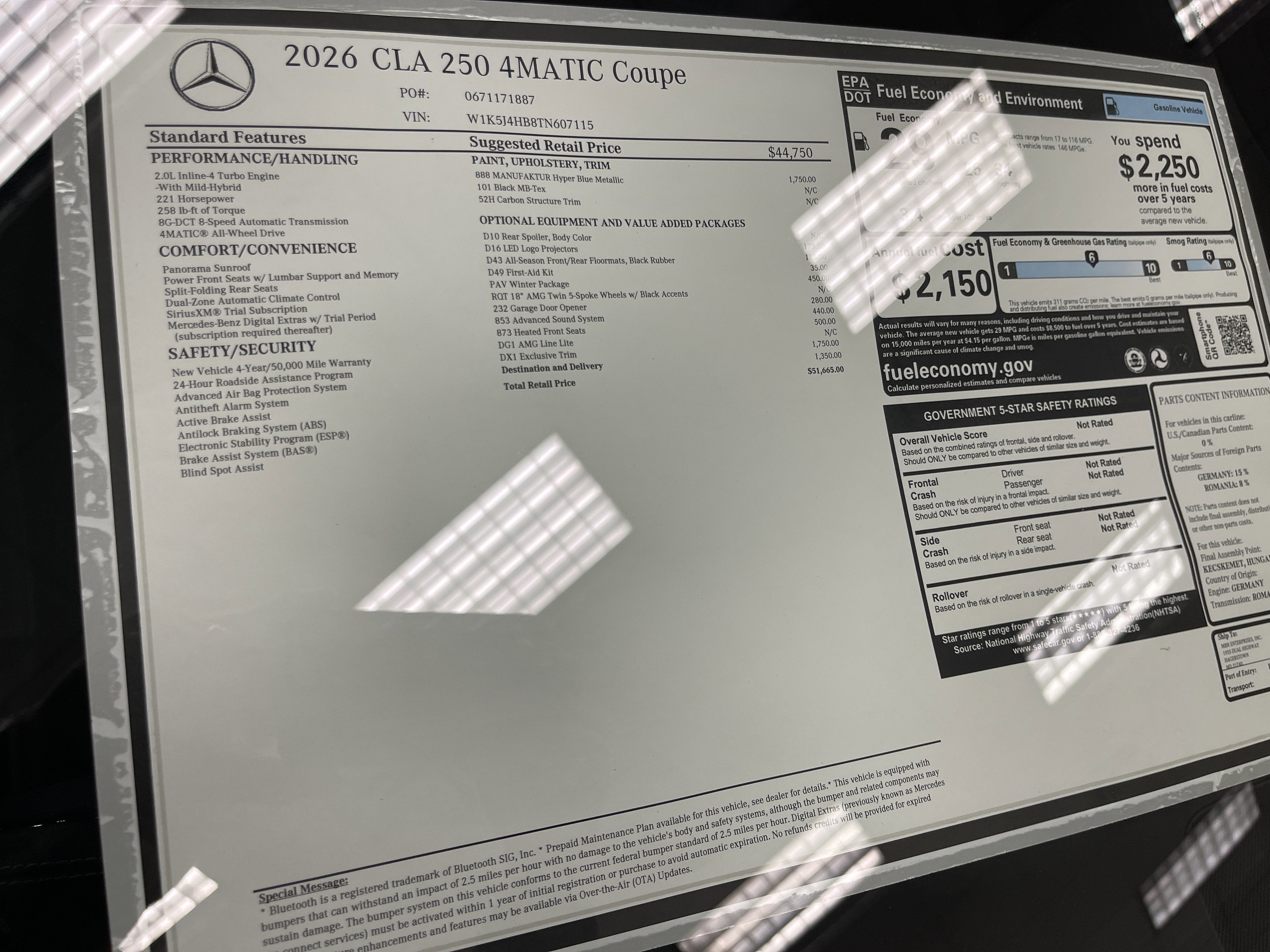 2026 Mercedes-Benz CLA CLA 250 4MATIC® Coupe
