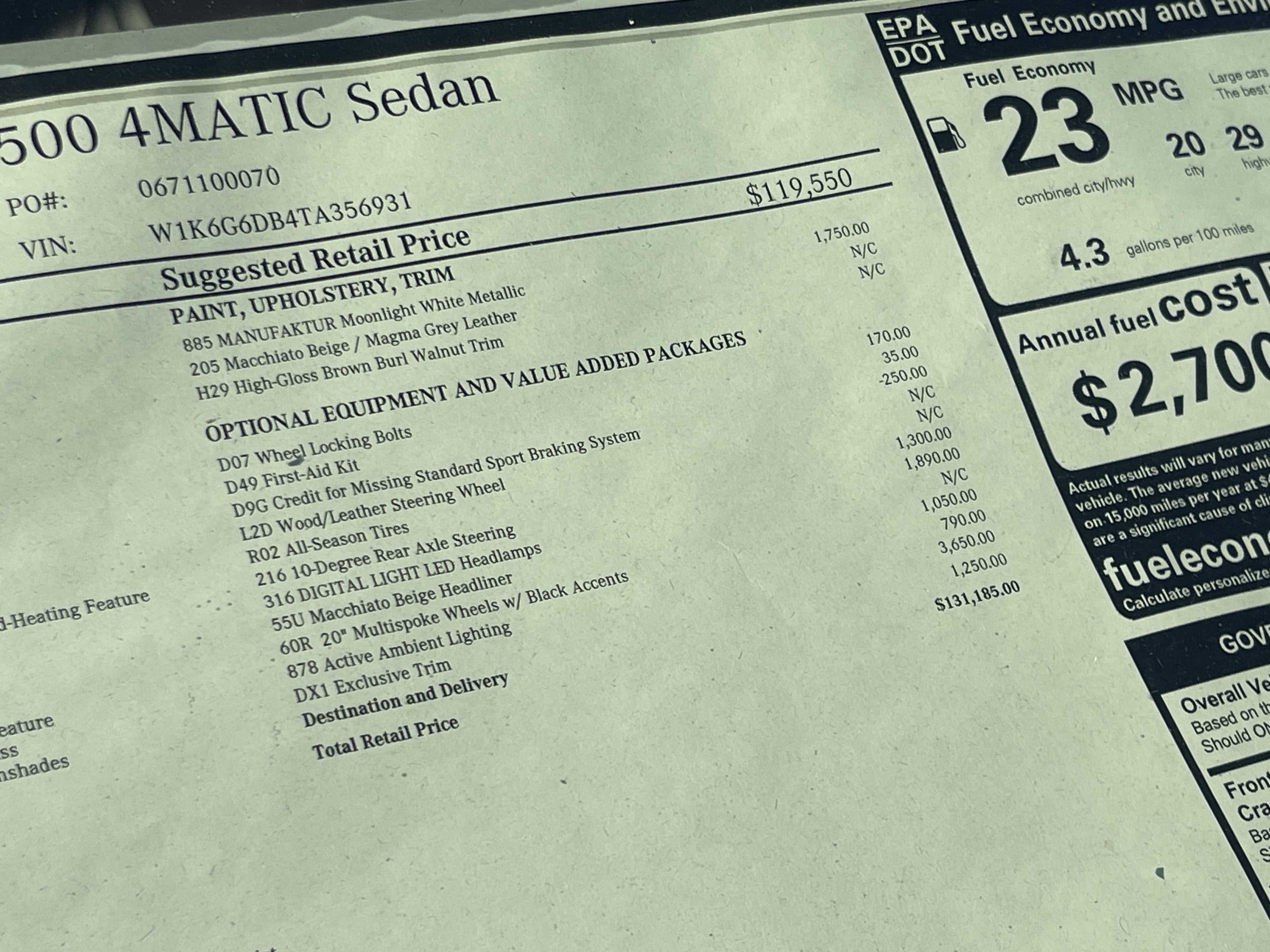 2026 Mercedes-Benz S-Class S 500 4MATIC® Sedan