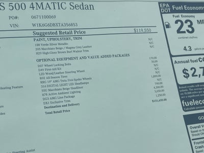 2026 Mercedes-Benz S-Class S 500 4MATIC® Sedan