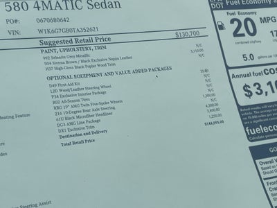 2026 Mercedes-Benz S-Class S 580 4MATIC® Sedan