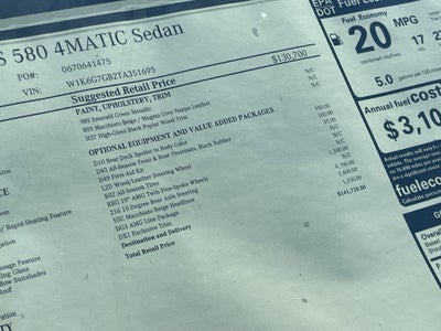 2026 Mercedes-Benz S-Class S 580 4MATIC® Sedan