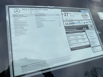 2026 Mercedes-Benz C-Class C 300 4MATIC® Sedan