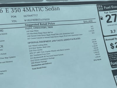 2026 Mercedes-Benz E-Class E 350 4MATIC® Sedan