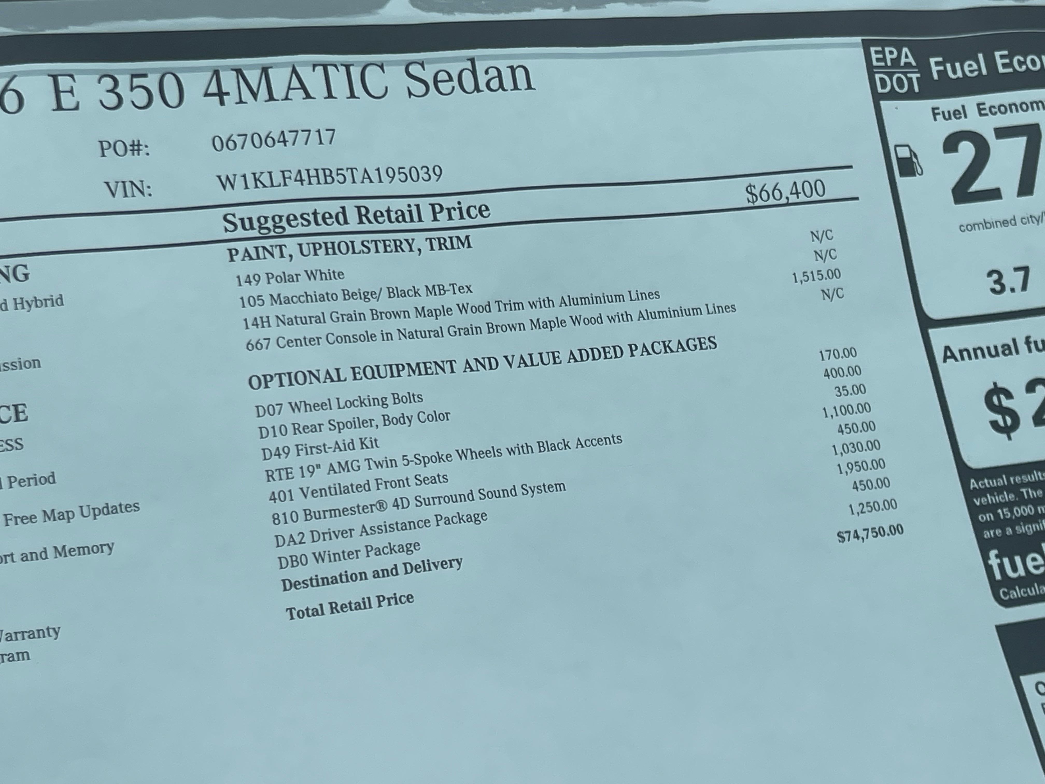 2026 Mercedes-Benz E-Class E 350 4MATIC® Sedan