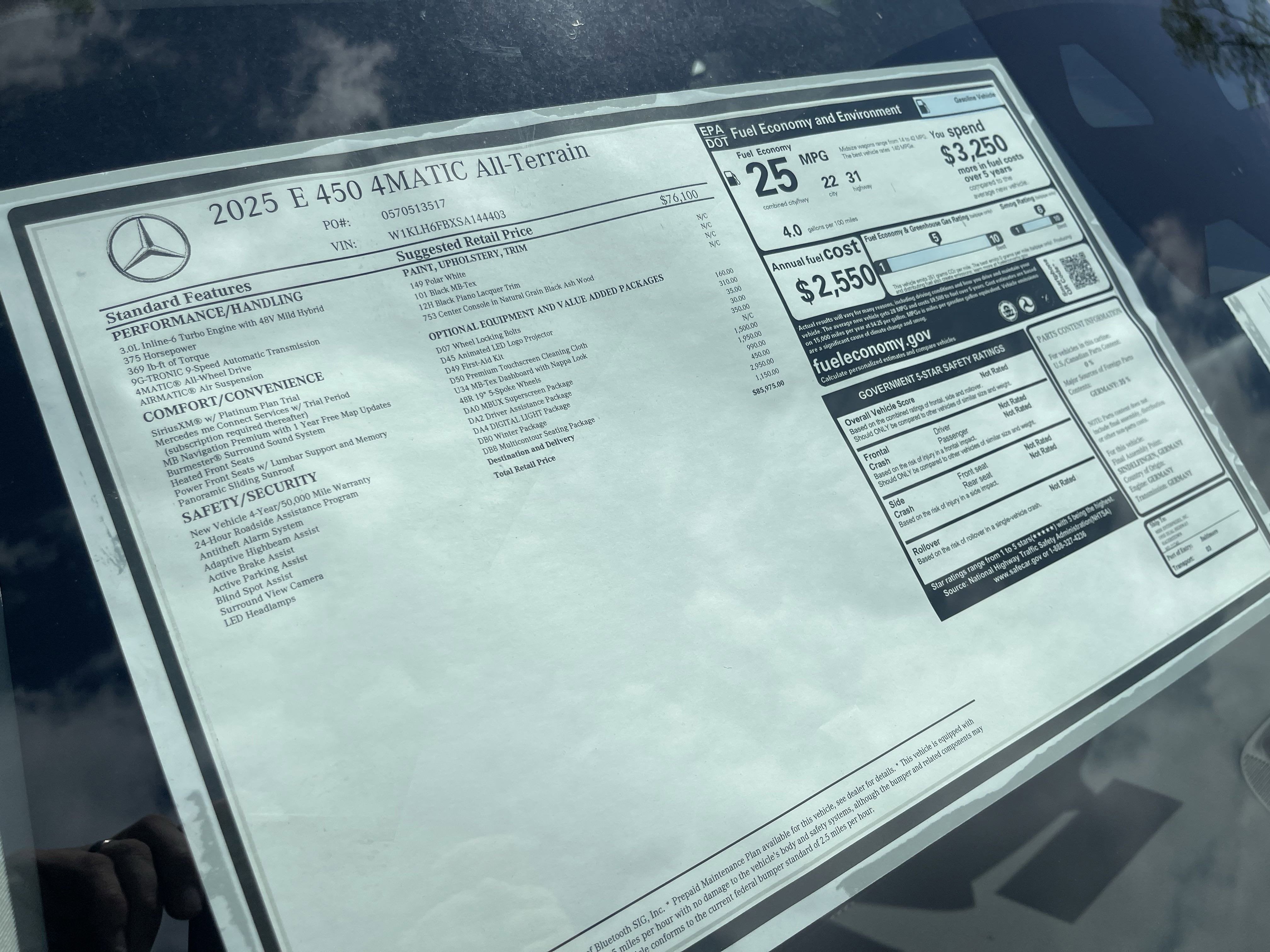 2025 Mercedes-Benz E-Class E 450 4MATIC® All-Terrain Wagon