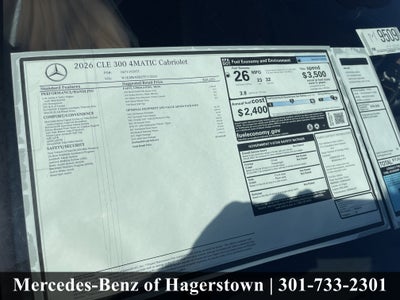 2026 Mercedes-Benz CLE CLE 300 4MATIC® Cabriolet