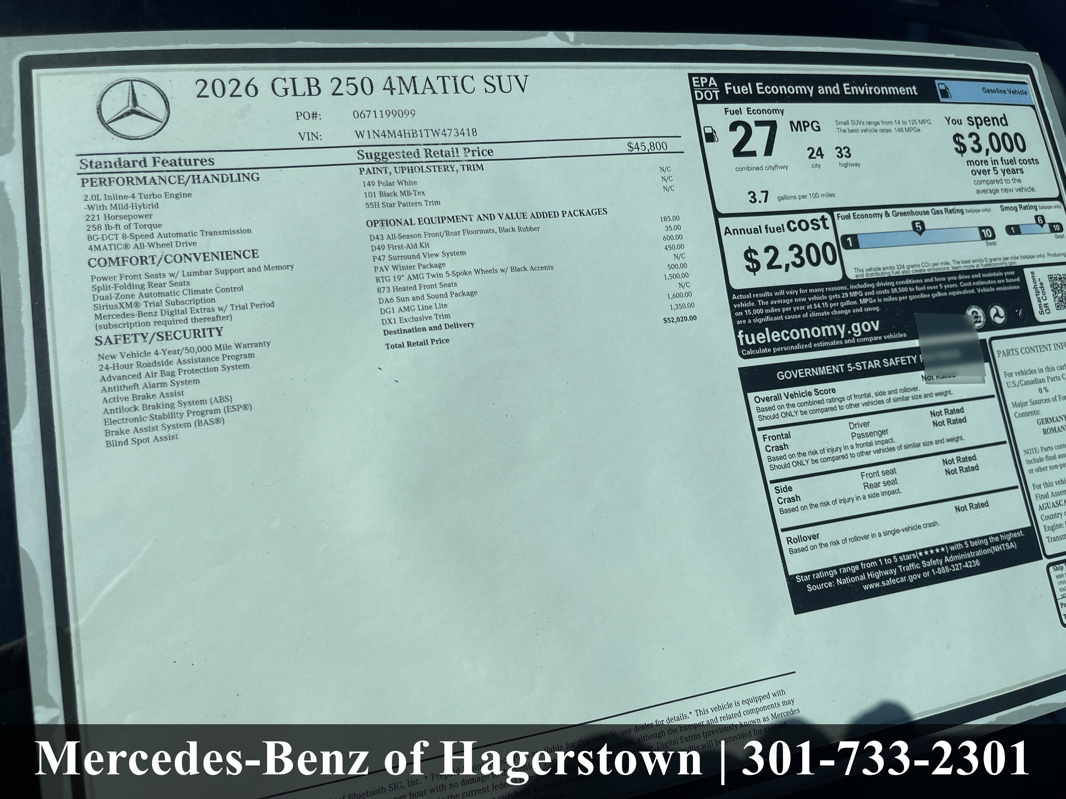 2026 Mercedes-Benz GLB GLB 250 4MATIC® SUV