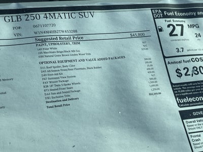 2026 Mercedes-Benz GLB GLB 250 4MATIC® SUV