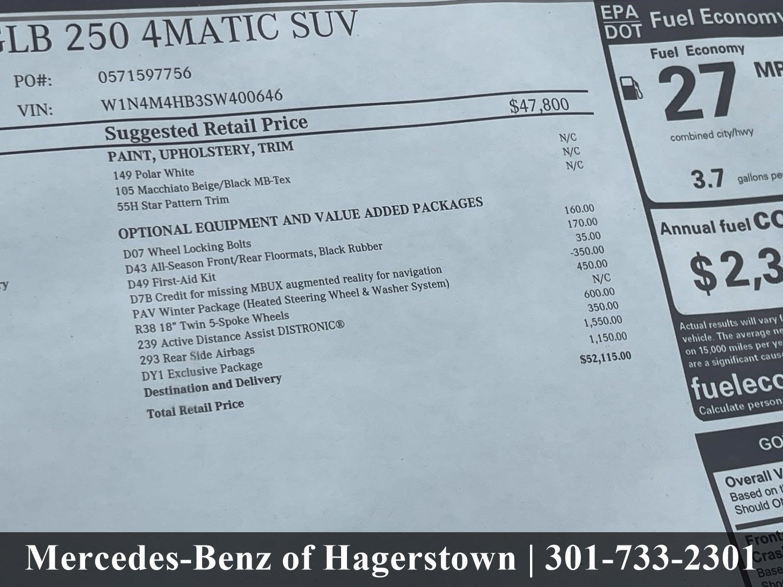 2025 Mercedes-Benz GLB GLB 250 4MATIC® SUV