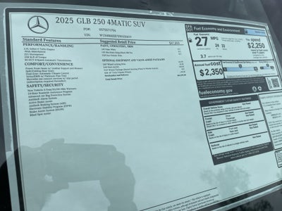 2025 Mercedes-Benz GLB GLB 250 4MATIC® SUV