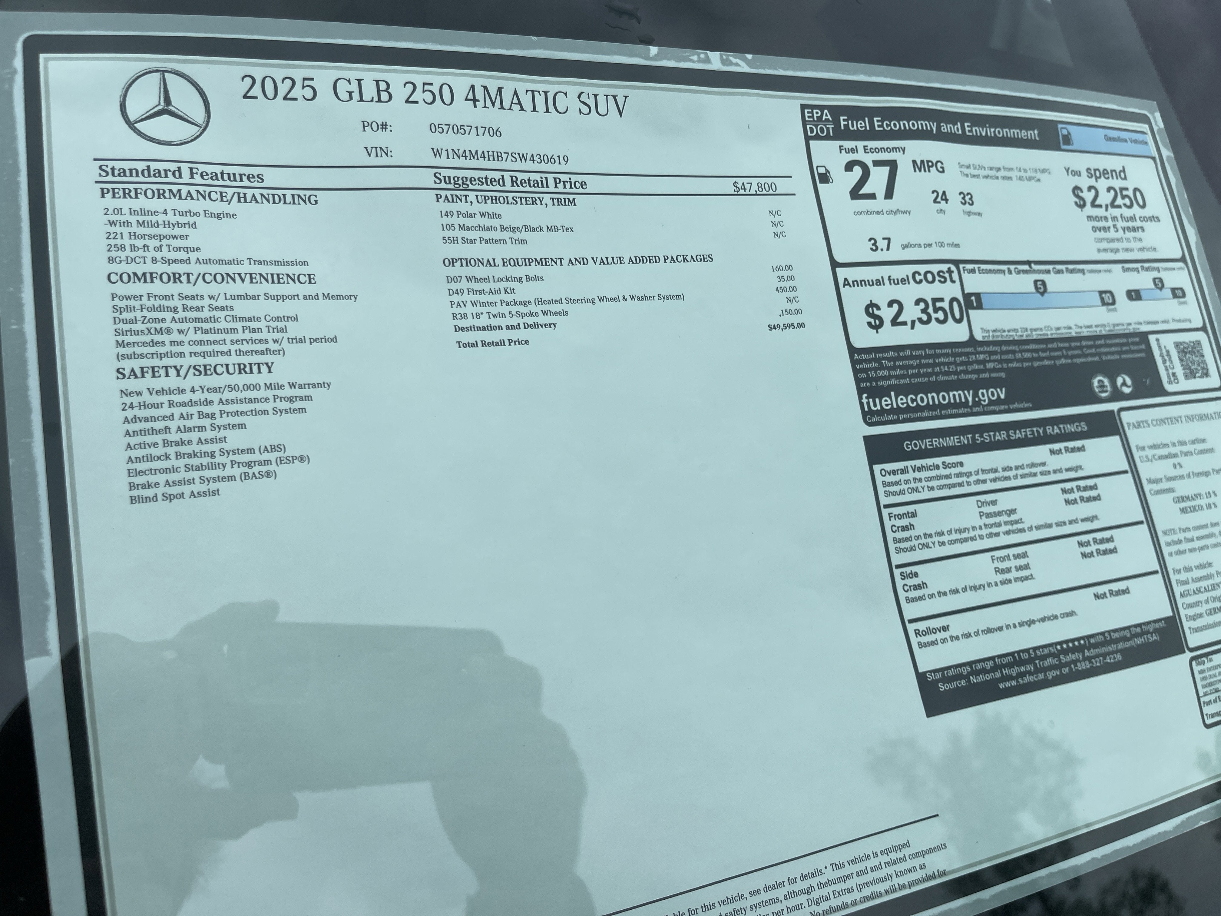 2025 Mercedes-Benz GLB GLB 250 4MATIC® SUV