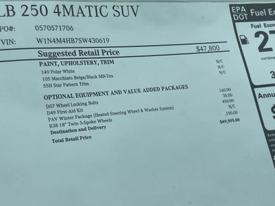 2025 Mercedes-Benz GLB GLB 250 4MATIC® SUV