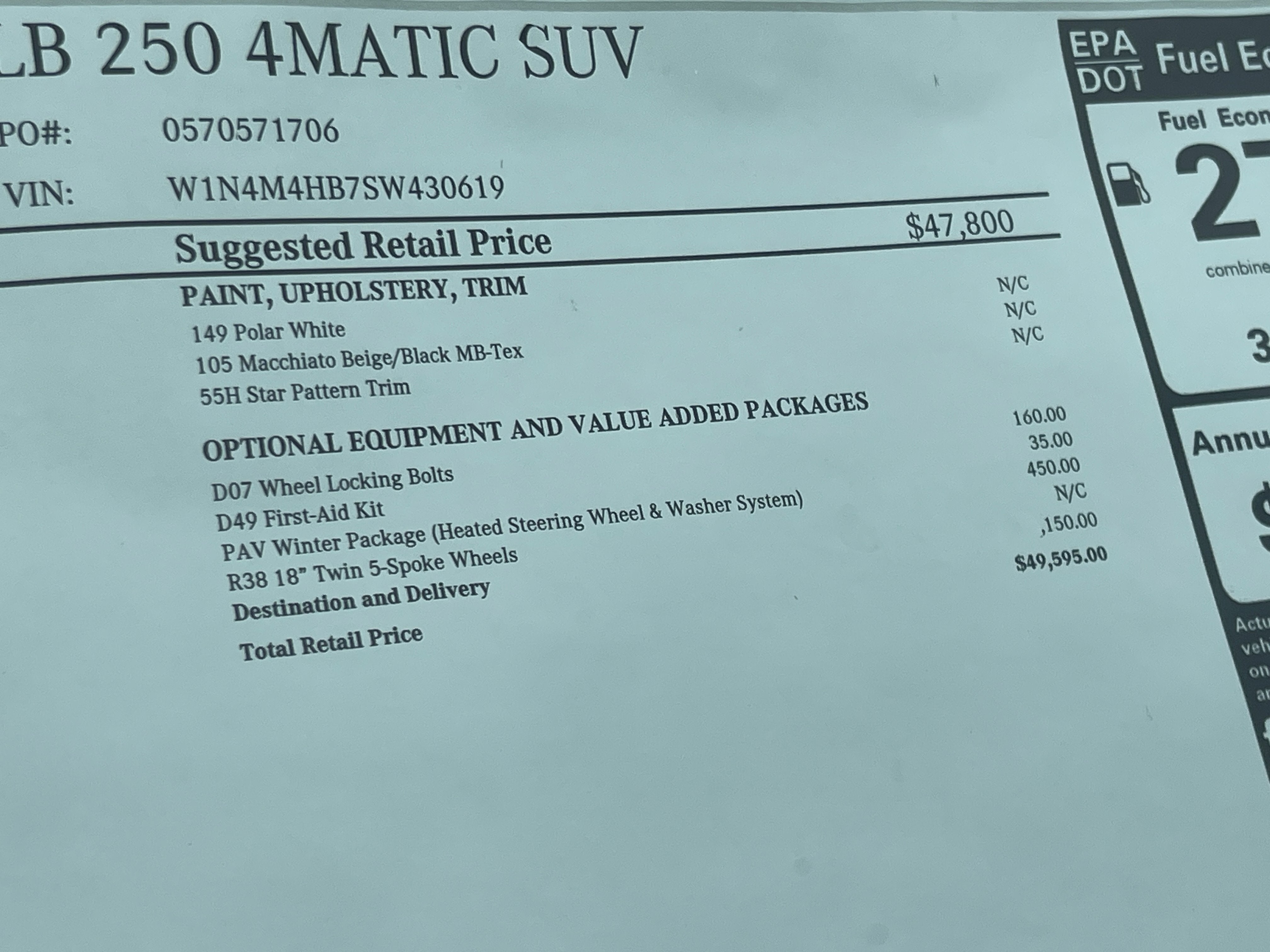 2025 Mercedes-Benz GLB GLB 250 4MATIC® SUV