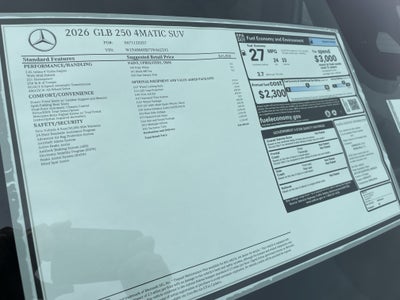 2026 Mercedes-Benz GLB GLB 250 4MATIC® SUV