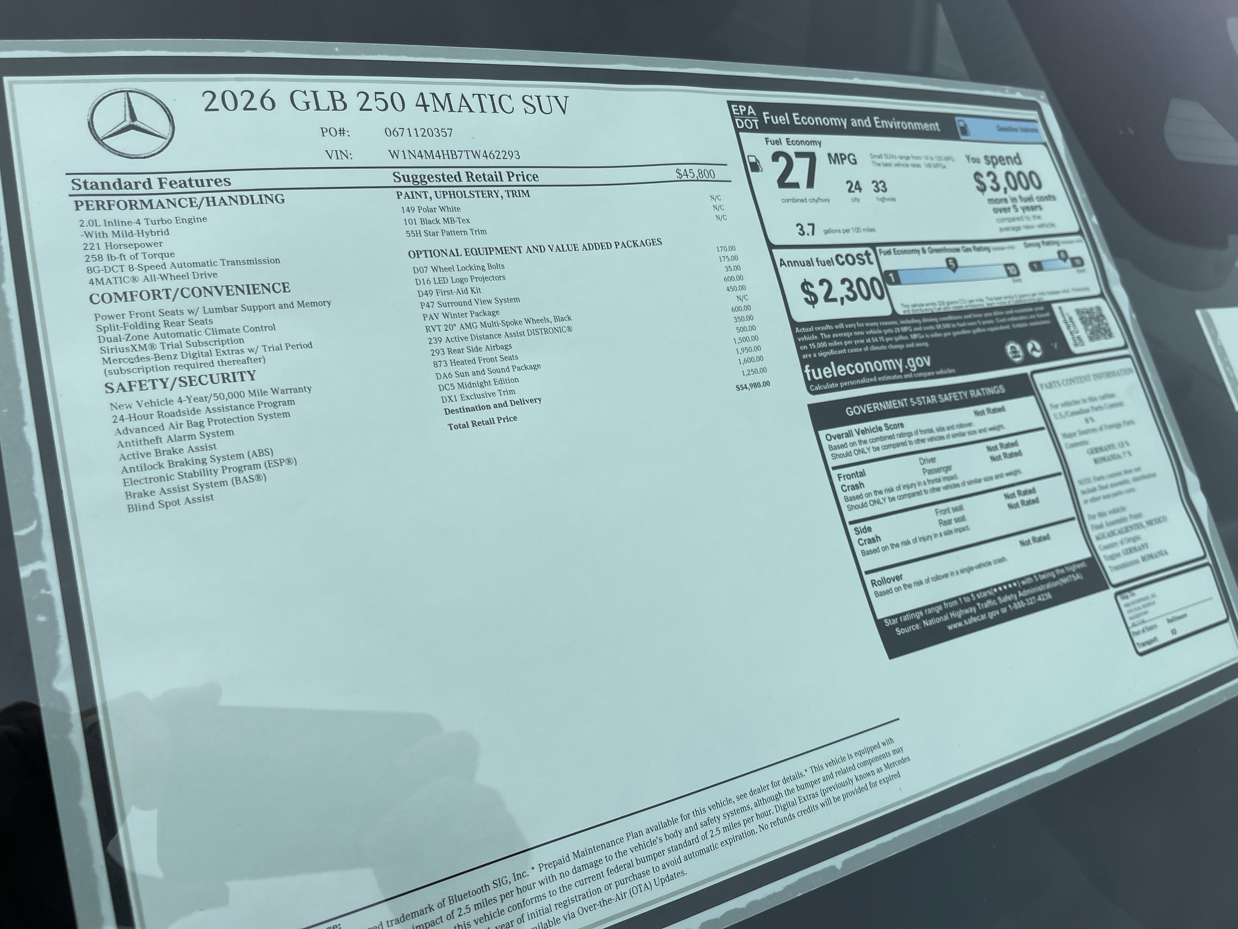 2026 Mercedes-Benz GLB GLB 250 4MATIC® SUV