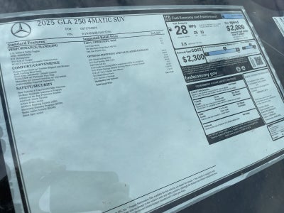 2025 Mercedes-Benz GLA GLA 250 4MATIC® SUV