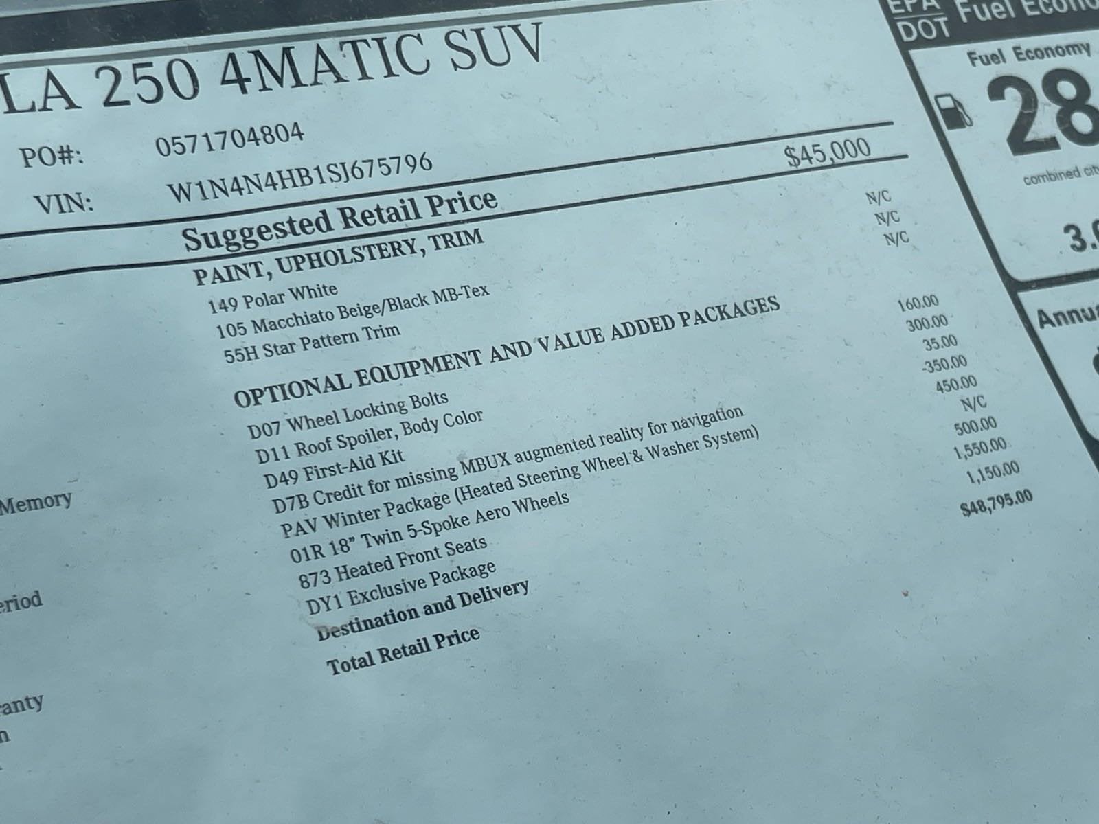 2025 Mercedes-Benz GLA GLA 250 4MATIC® SUV