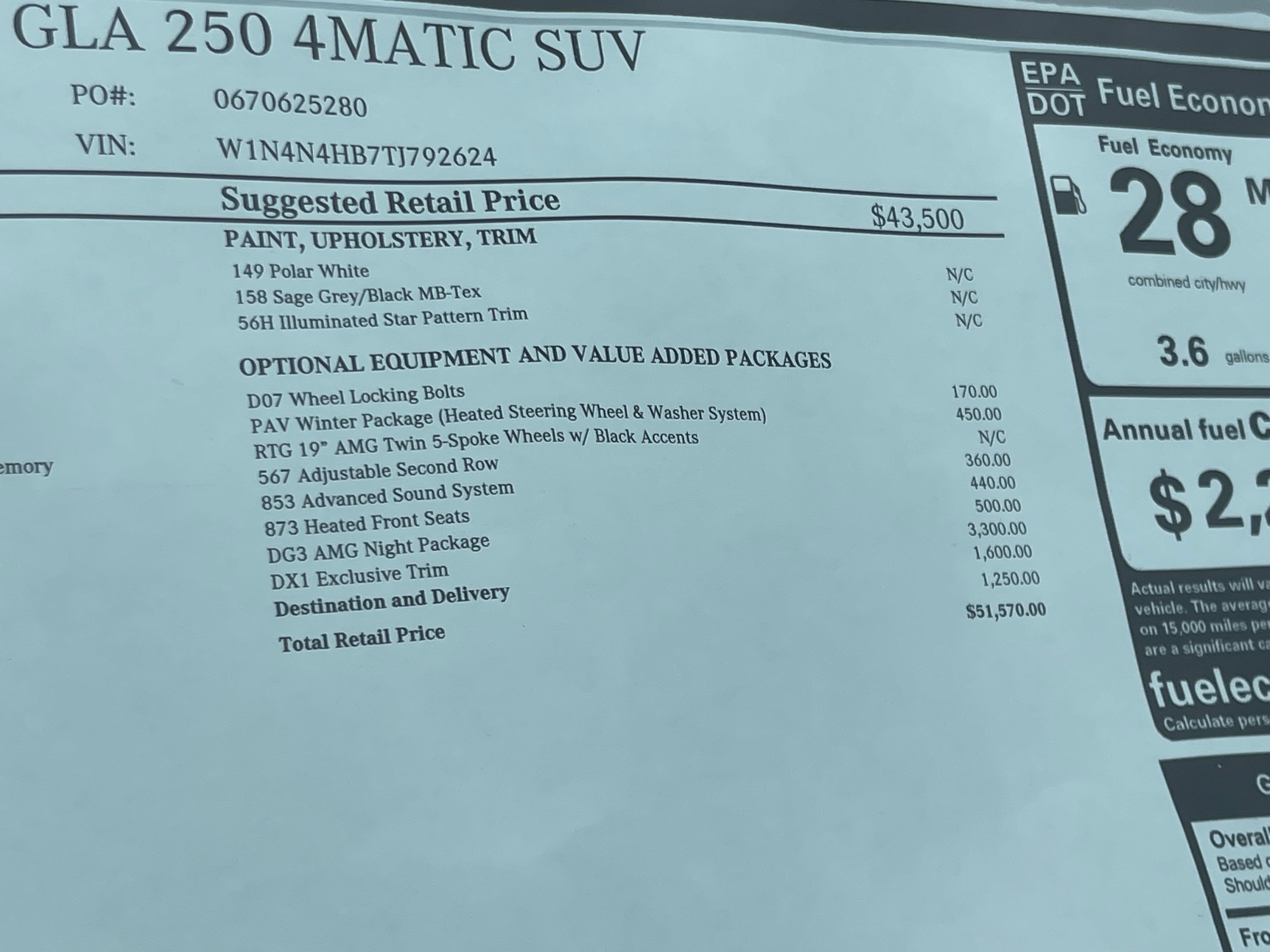 2026 Mercedes-Benz GLA GLA 250 4MATIC® SUV