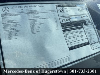 2026 Mercedes-Benz GLC GLC 300 4MATIC® Coupe