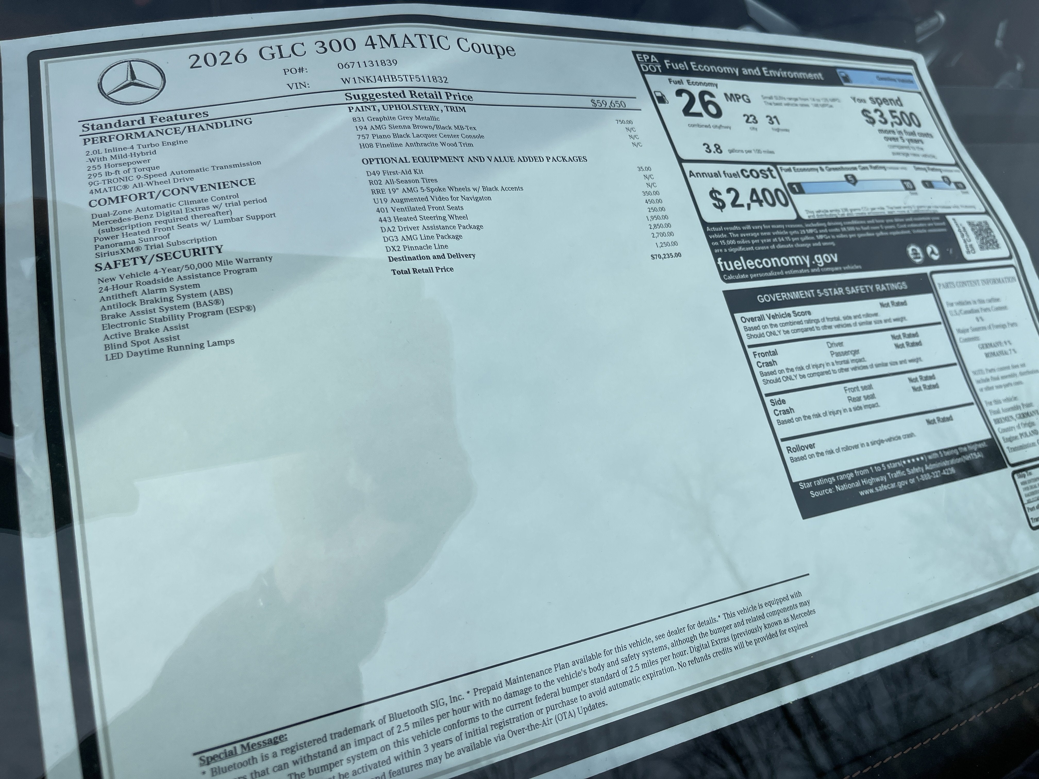 2026 Mercedes-Benz GLC GLC 300 4MATIC® Coupe