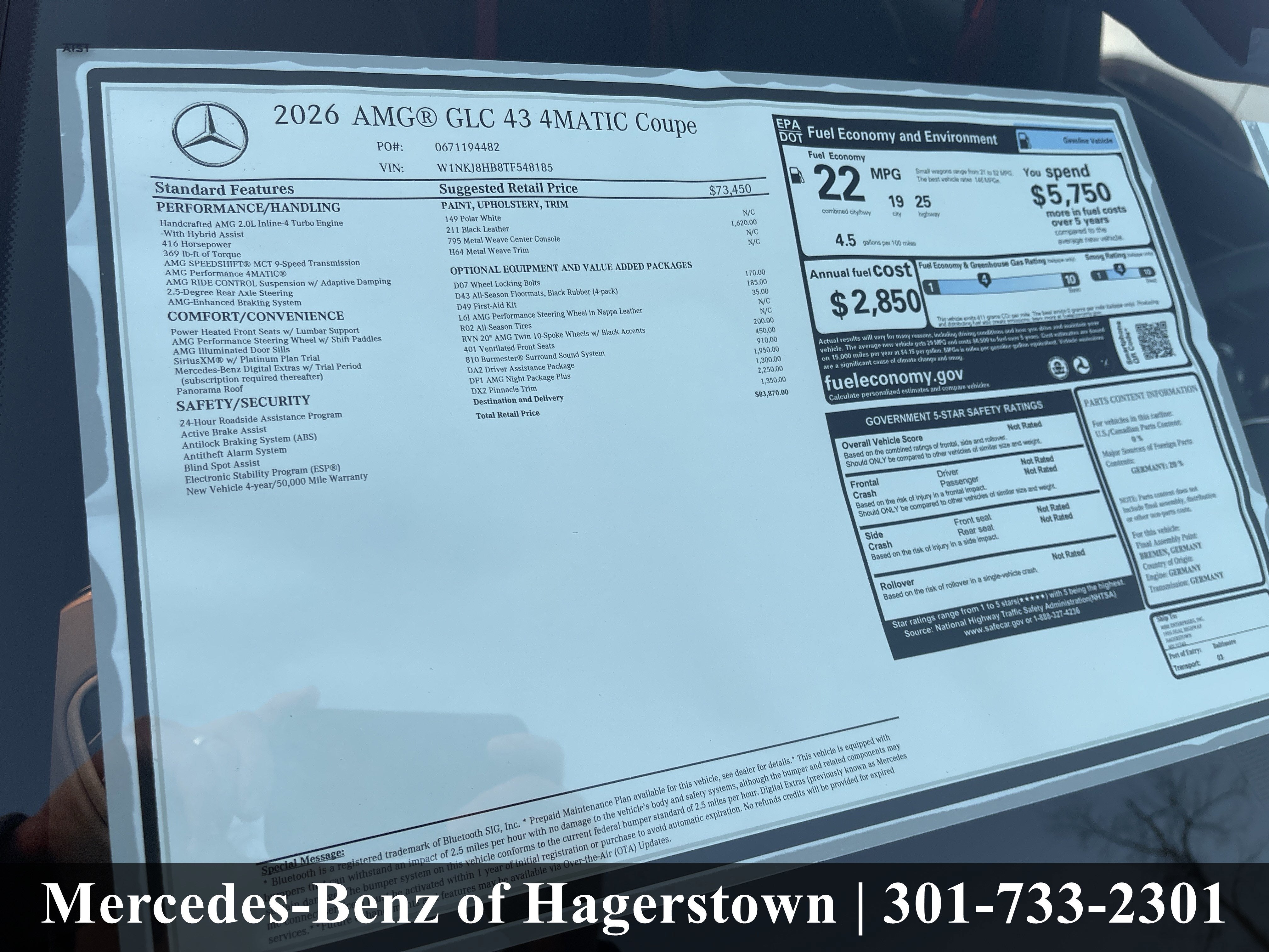 2026 Mercedes-Benz GLC AMG® GLC 43 4MATIC® Coupe