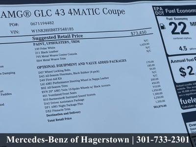 2026 Mercedes-Benz GLC AMG® GLC 43 4MATIC® Coupe