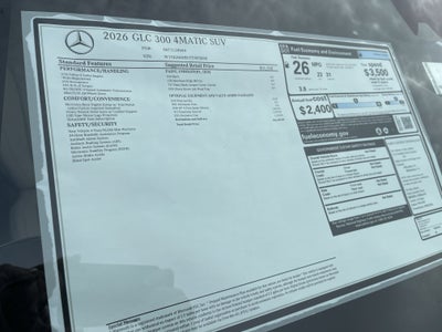 2026 Mercedes-Benz GLC GLC 300 4MATIC® SUV