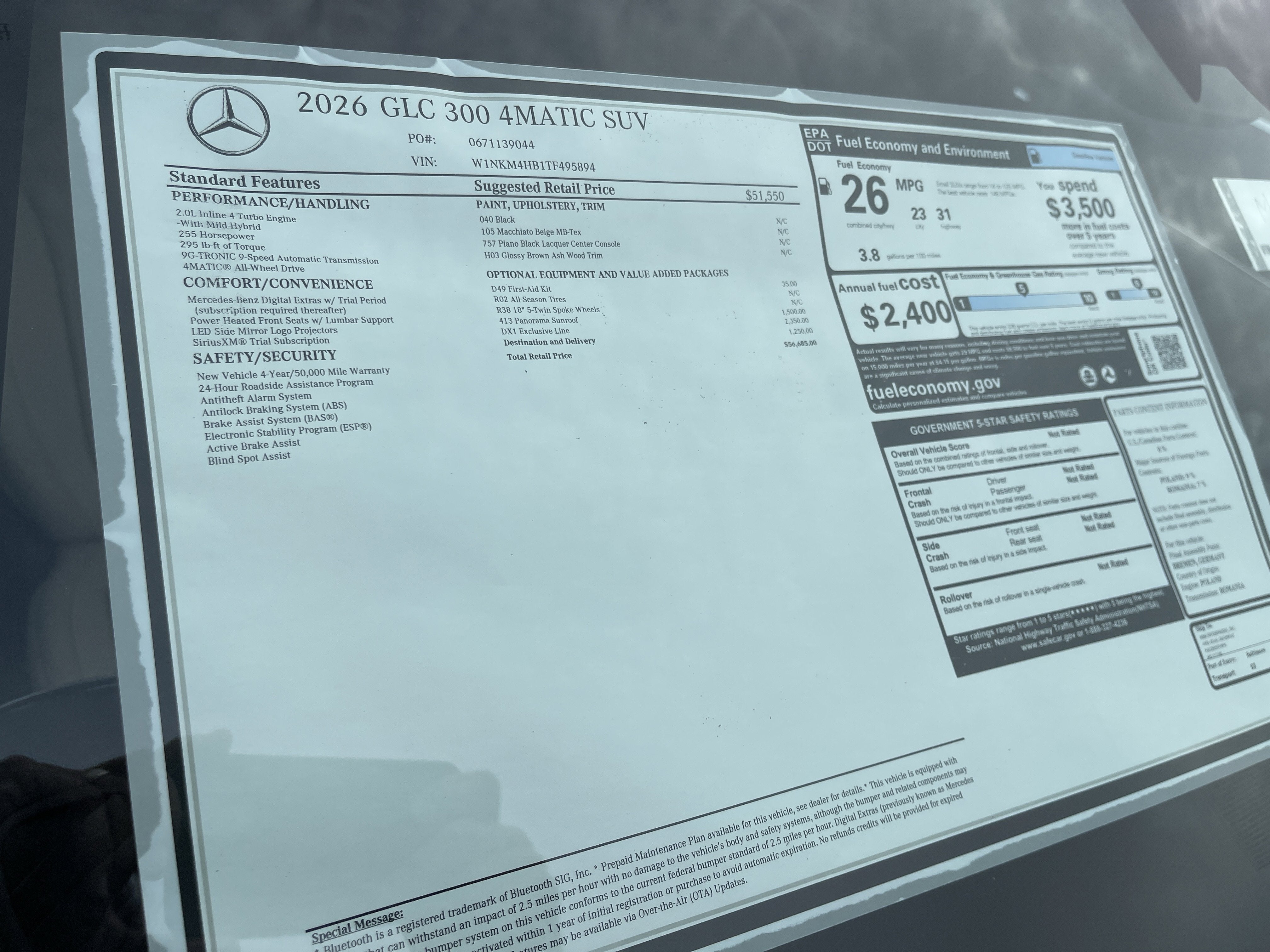 2026 Mercedes-Benz GLC GLC 300 4MATIC® SUV