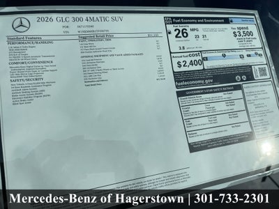 2026 Mercedes-Benz GLC GLC 300 4MATIC® SUV